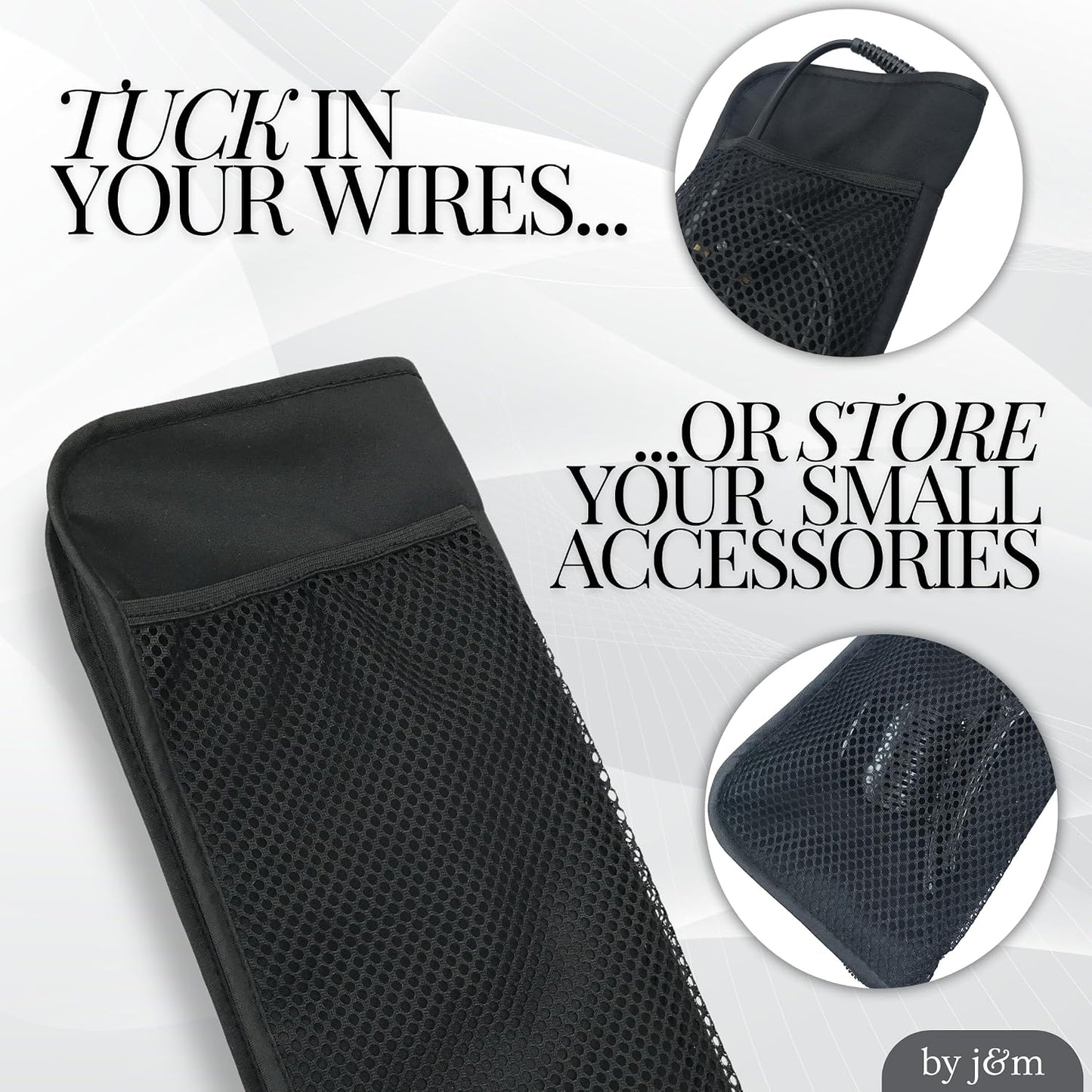 Hair Straightener Mat & Pouch - Heat Resistant Travel Case for GHD, BaByliss & Larger Straighteners | Compact Zip-Up Design