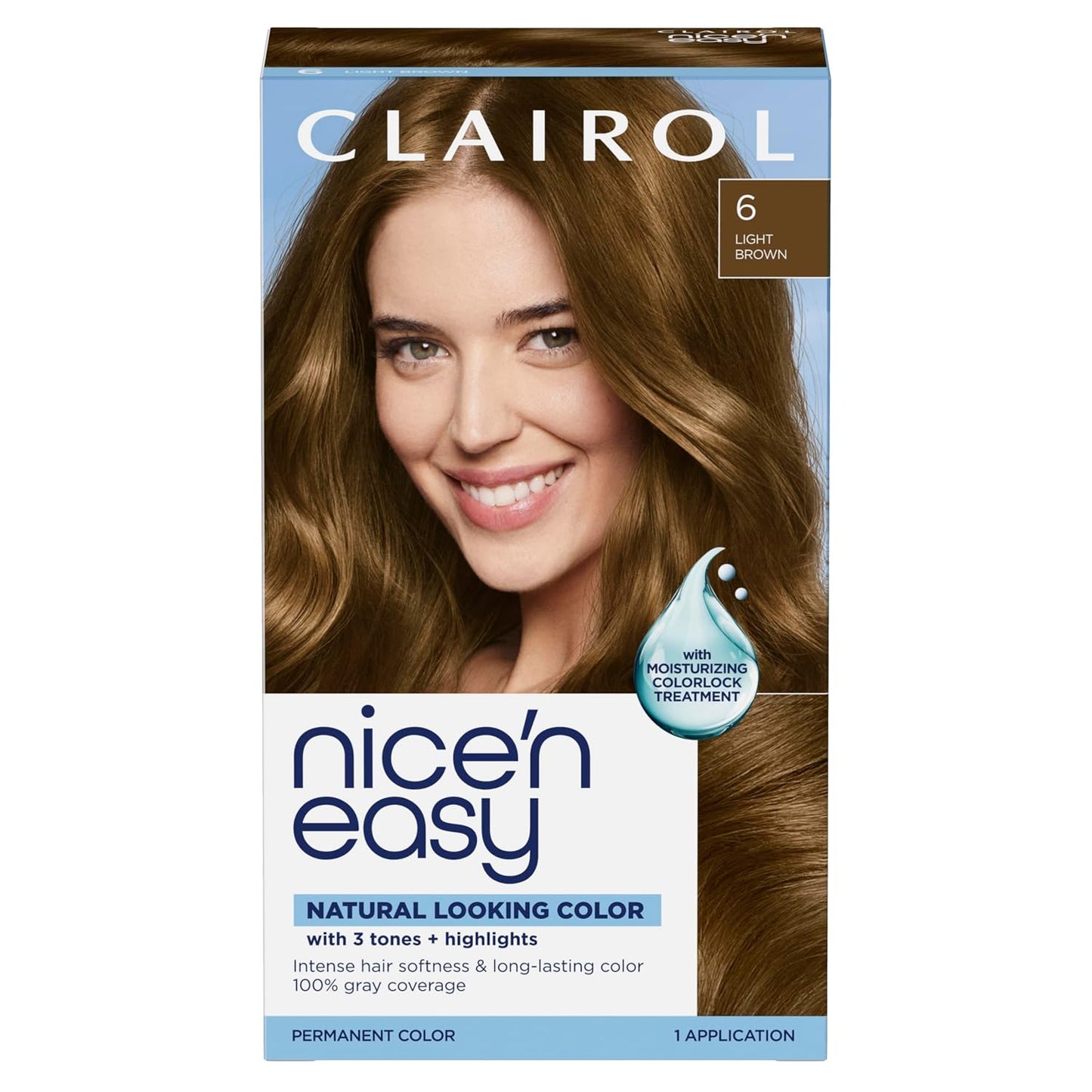 Clairol Nice'n Easy Permanent Hair Dye - Blackest Black | 100% Gray Coverage & Long-Lasting Shine | Single Pack
