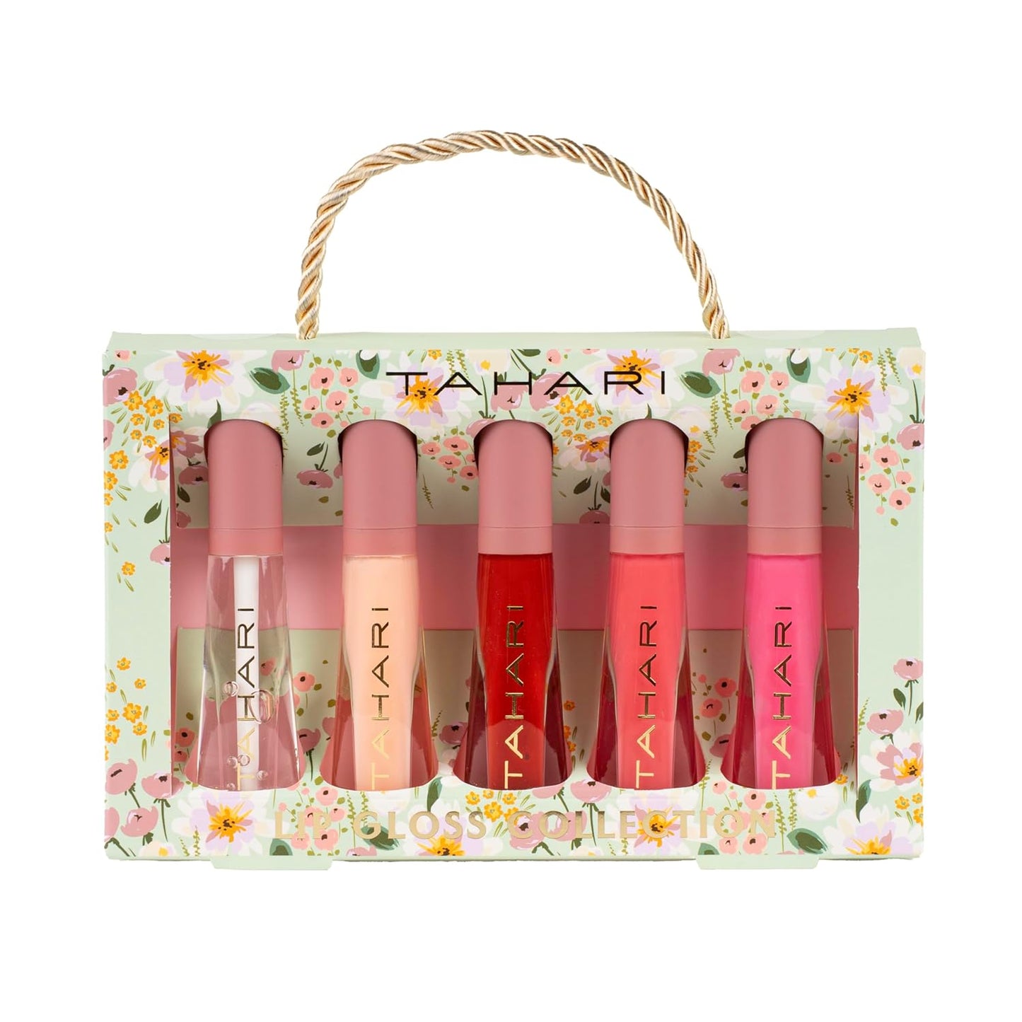 Tahari 5pc Lip Gloss Set - Long-Lasting Shimmery Lip Glosses for Women | Non-Sticky, High Shine Gift Set