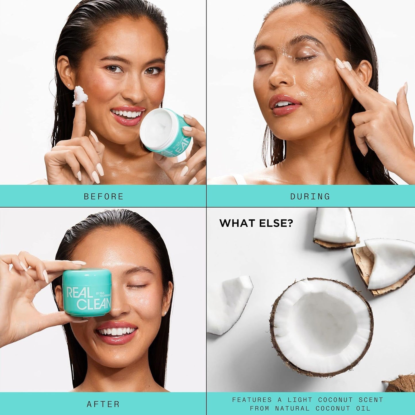 Real Techniques Makeup Removing Balm - Hydrating Cleansing Balm with Hyaluronic Acid & Vitamin A | 2 fl. oz Jar