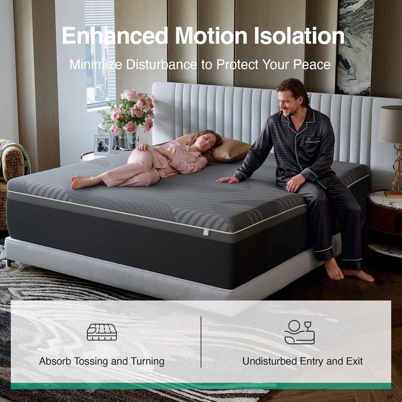 Novilla 14 Inch King Mattress, King Memory Foam Mattress with AiryFlow Cooling System for Cool Night, Pressure Relief, Ergonomic Support for Spinal Alignment, CertiPUR-US Certified, Medium Firm