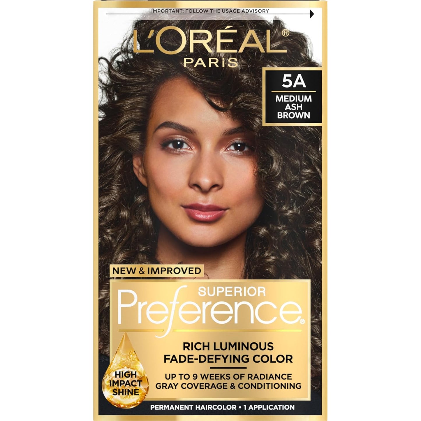 L'Oreal Paris Hair Color - Superior Preference Dark Ash Blonde 7A | Fade-Defying Permanent Dye for 9 Weeks of Radiance