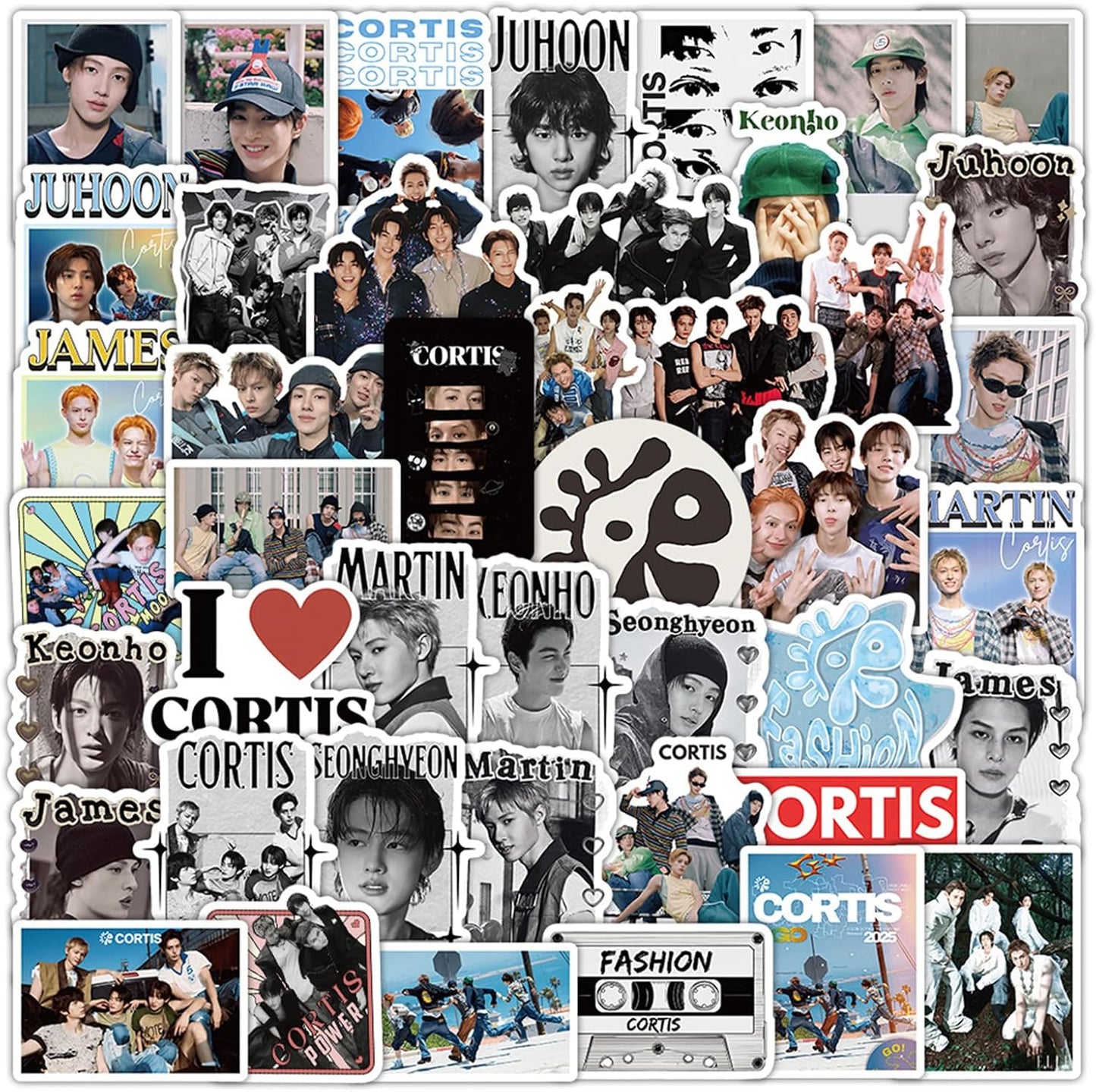 60pcs Kpop Idol Stickers - Waterproof Vinyl Stickers for Water Bottles, Laptops & Gifts for Fans