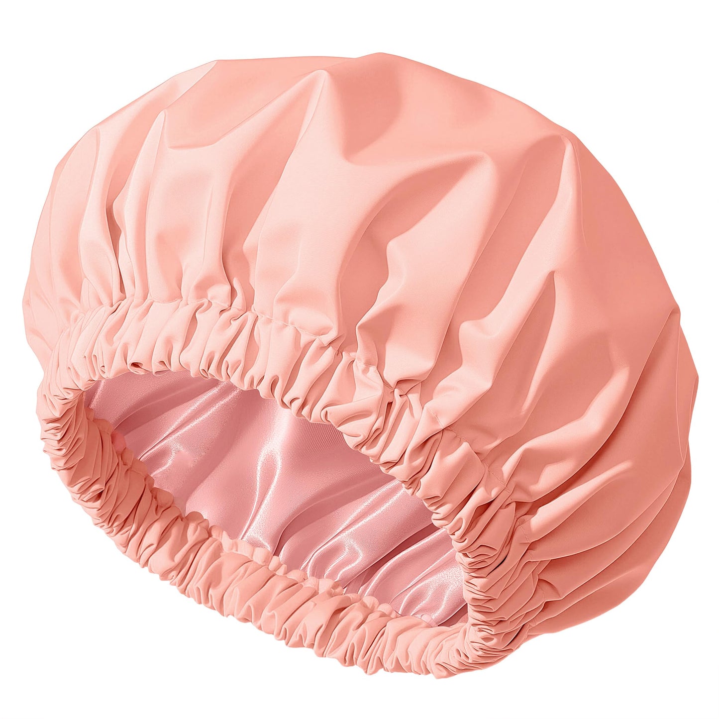 Edoneery Satin Lined Reusable Waterproof Shower Cap for Women