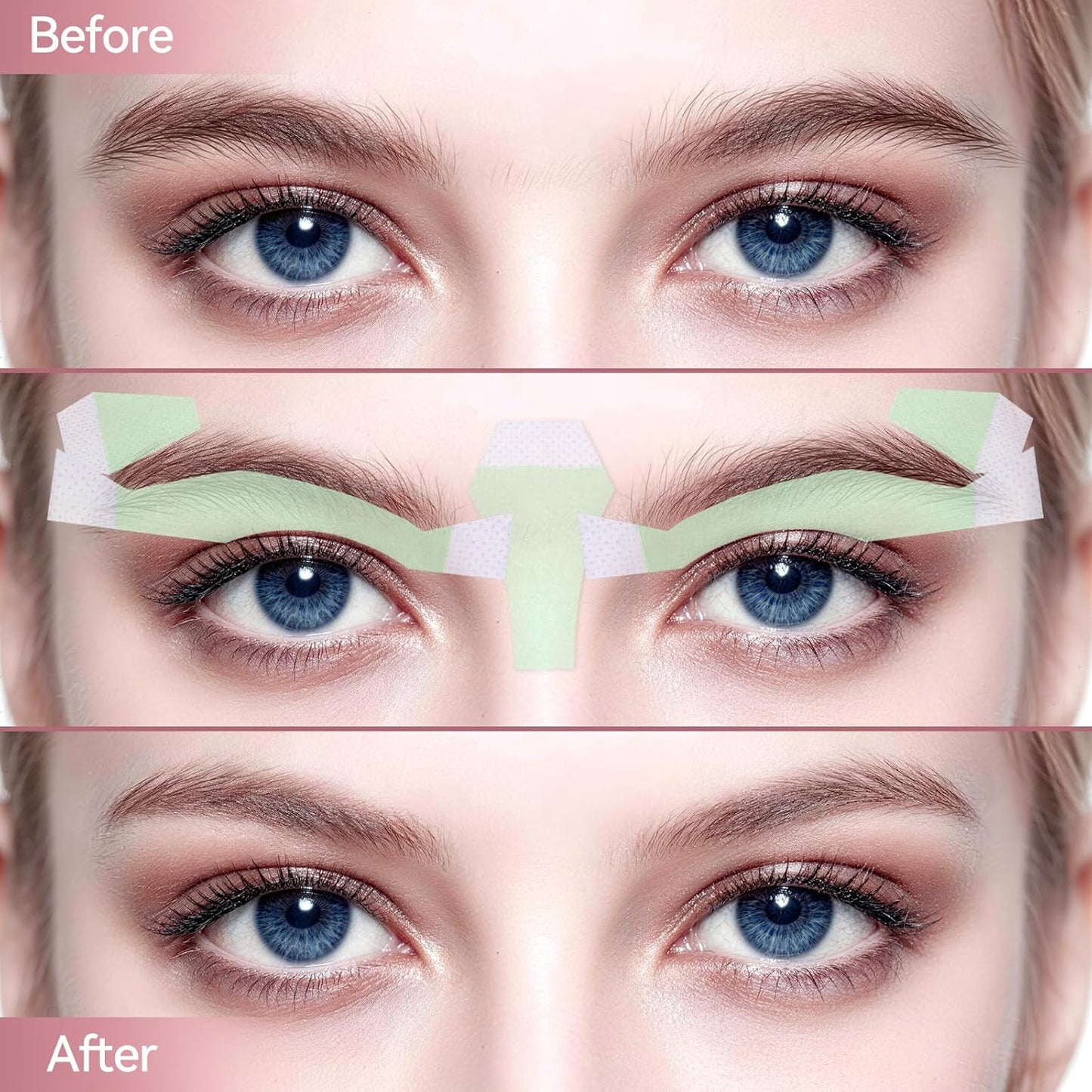 Facial Wax Strips Kit - 80 Hypoallergenic Eyebrow Wax Strips for Hair Removal | 5 Calming Oil Wipes Included, All Skin Types