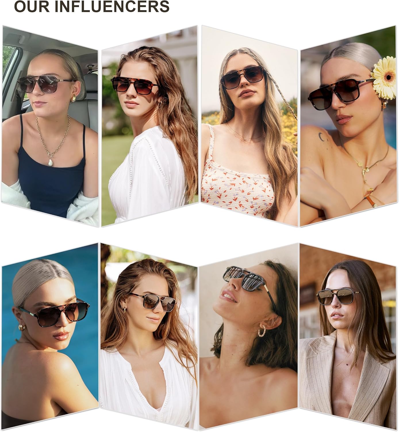 Retro Aviator Sunglasses - Trendy Rectangle Shades for Men & Women | SJ2202