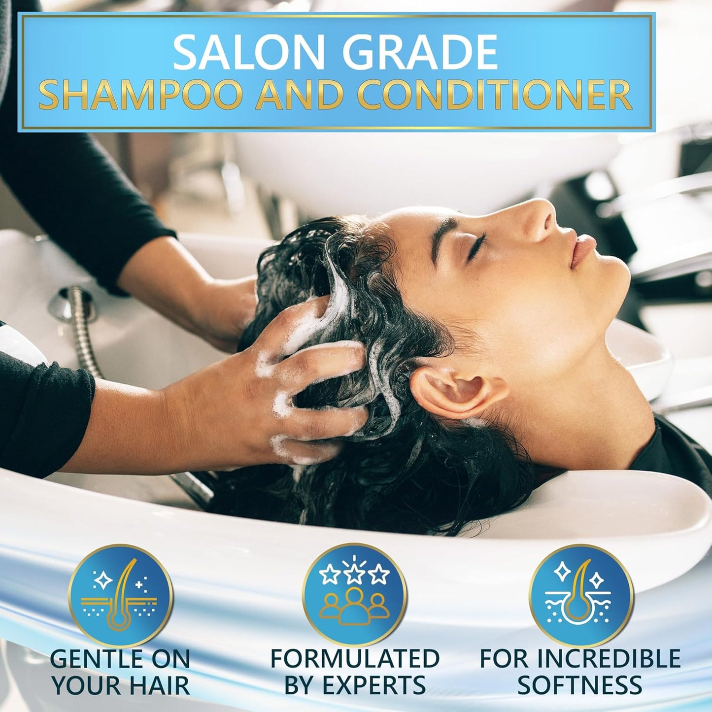 Biotin Shampoo & Conditioner Set - Sulfate-Free Formula for Thinning Hair | Volumizing Castor Oil Treatment with Rosemary