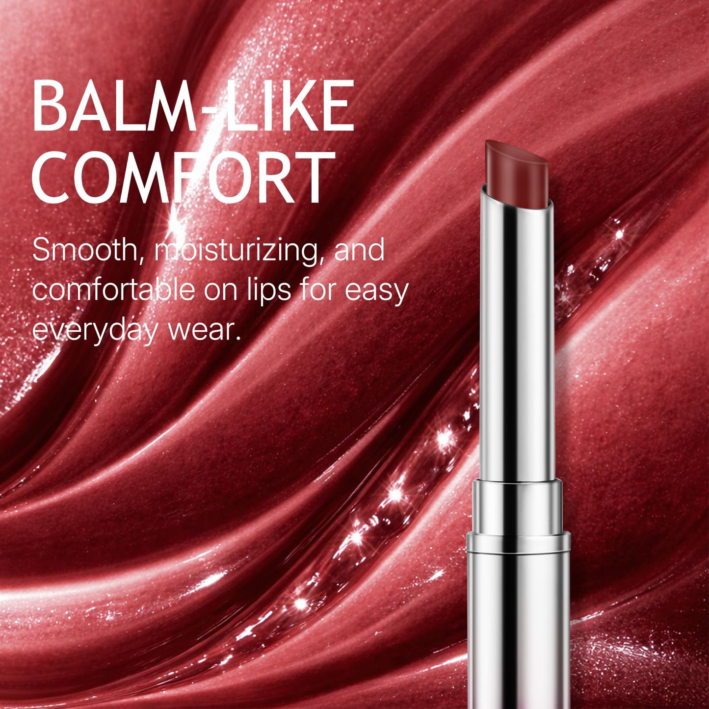 Jolilab Tinted Lip Balm Lipstick Set, 6 Colors Sheer Hydrating Lip Color, Lightweight Lip Tint, Moisturizing & Nourishing Lip Care with Natural Shine, Universal Shades for All Skin Tones