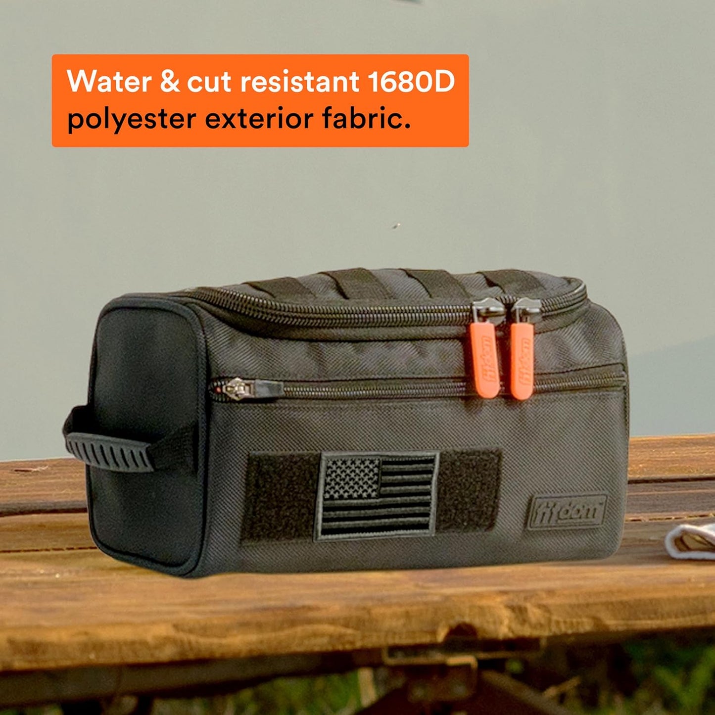 Hanging Toiletry Bag - Tactical Dopp Kit for Men | Travel Organizer for Cosmetics & Grooming Essentials