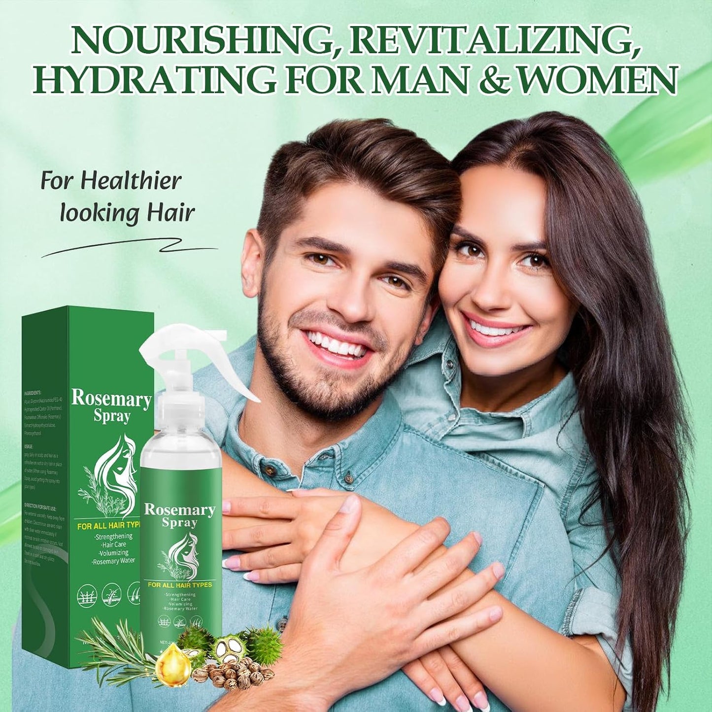 Raw Batana Oil Leave-In Conditioner Spray - Hair Growth & Nourishment | Rosemary, 3.38 fl oz