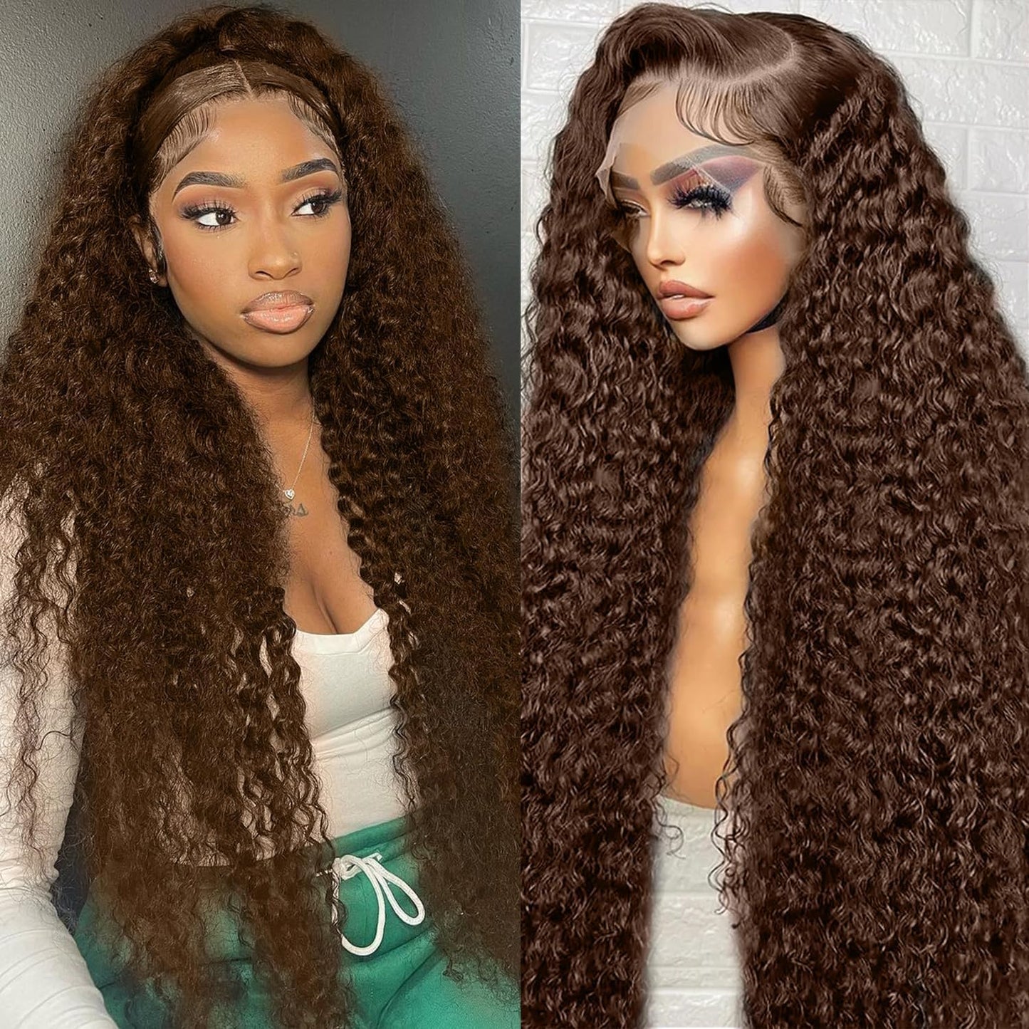 Burgundy 250 Density Human Hair Wig - 30 Inch 13x6 Deep Wave Lace Front | Pre-Plucked HD Transparent Lace Frontal for Women
