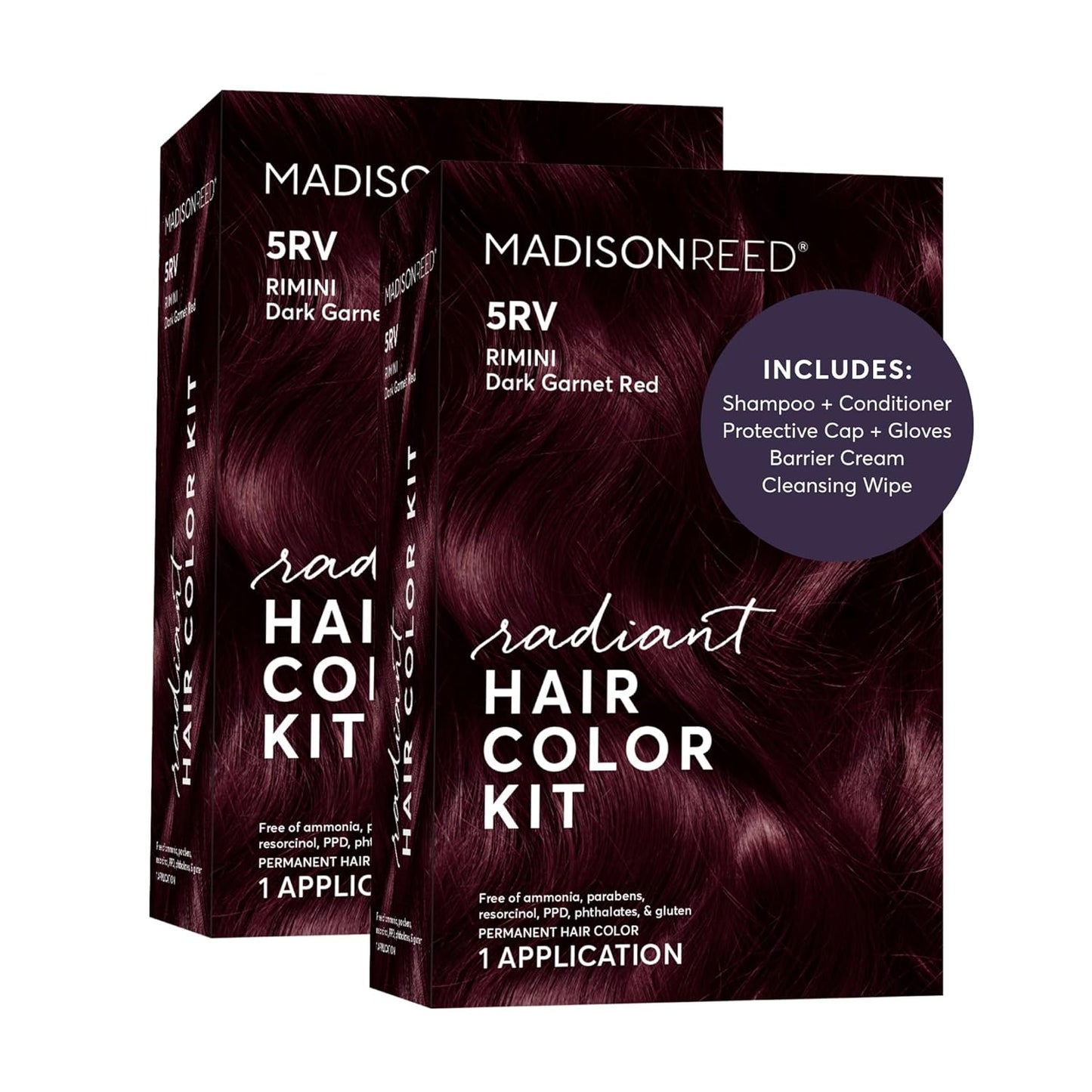 Madison Reed Radiant Hair Color Kit - 5RV Dark Garnet Red | Vivid Permanent Dye for Bold Color & Maximum Shine