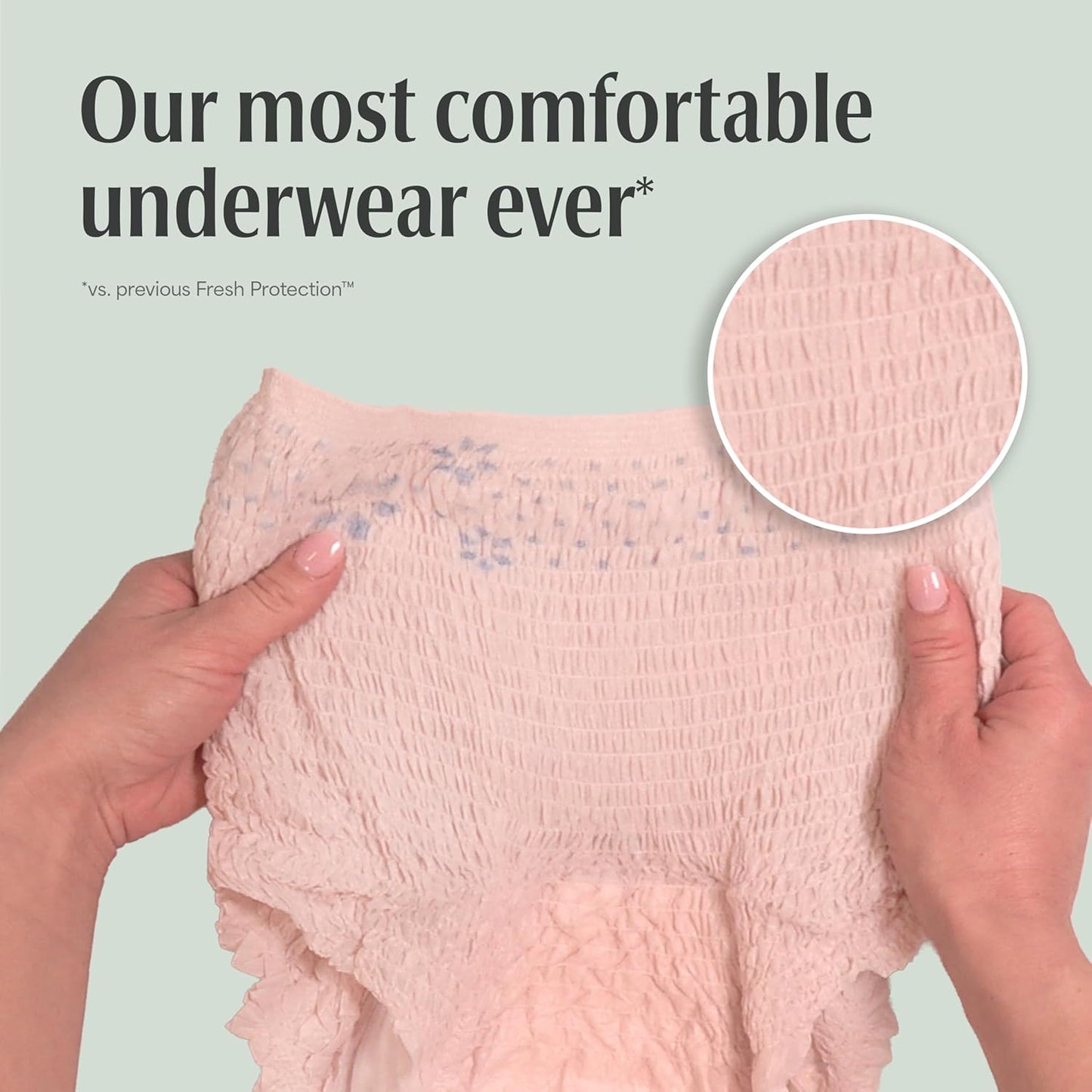 Depend Fresh Protection Adult Diapers - Maximum Absorbency Incontinence Underwear for Women | Large, Blush, 72 Count