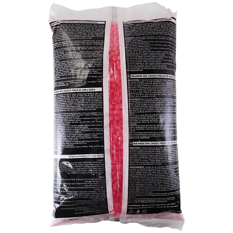 Waxness Spa Choice Rosin Free Multidirectional Hard Wax Passion Fruit 2.2 lb / 1 kg Pack of 2