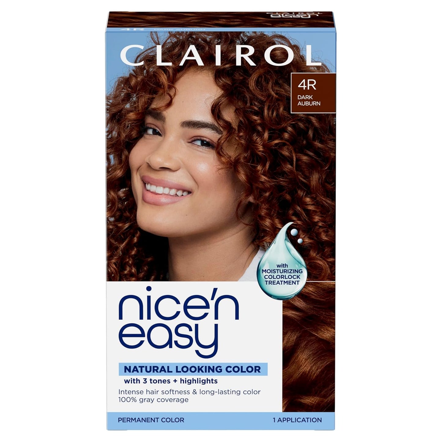 Clairol Nice'n Easy Permanent Hair Dye - Blackest Black | 100% Gray Coverage & Long-Lasting Shine | Single Pack