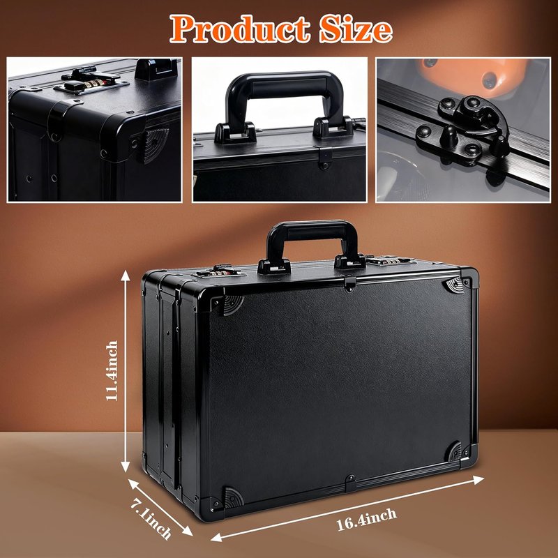 Professional Barber Accessories Case - Large Capacity Grooming Suitcase with Sliding Tray & Combination Lock | Travel-Friendly Design