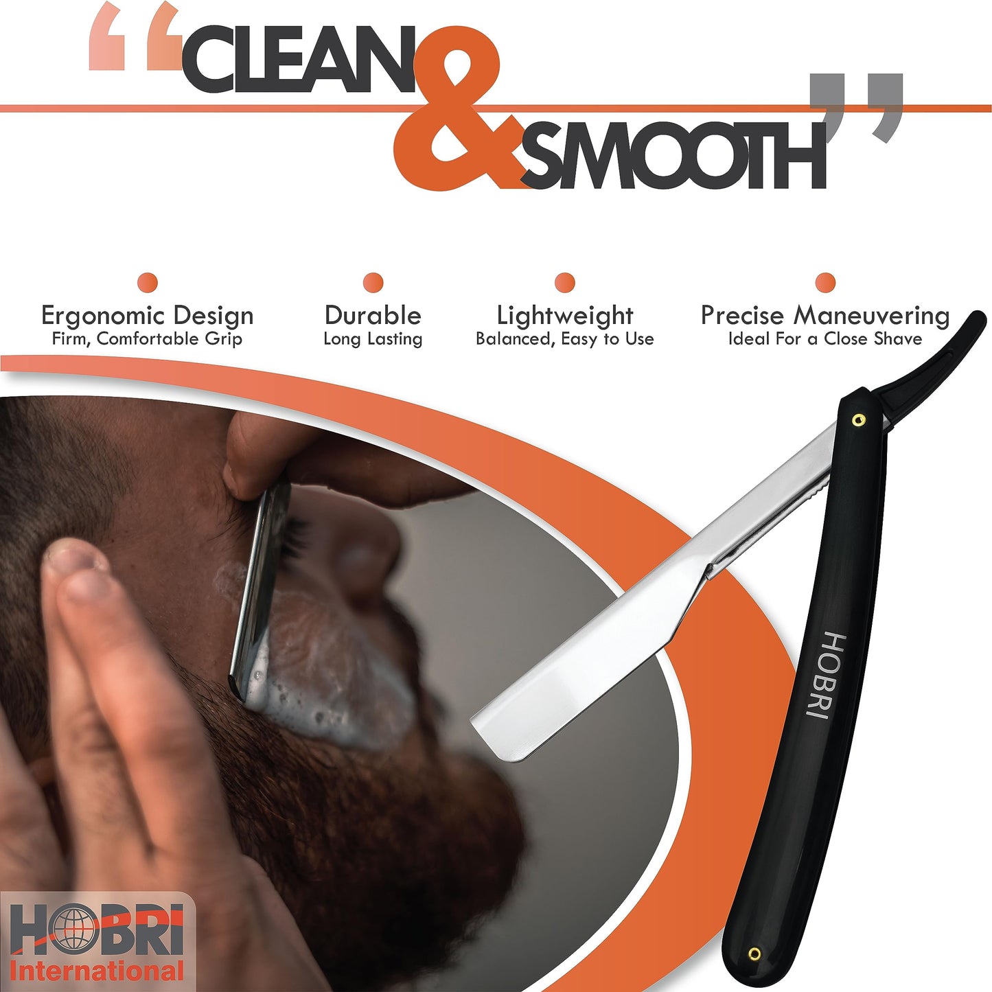 Professional Barber Straight Edge Razor with 10 Blades Men's Manual Shaver Salon Quality Razor