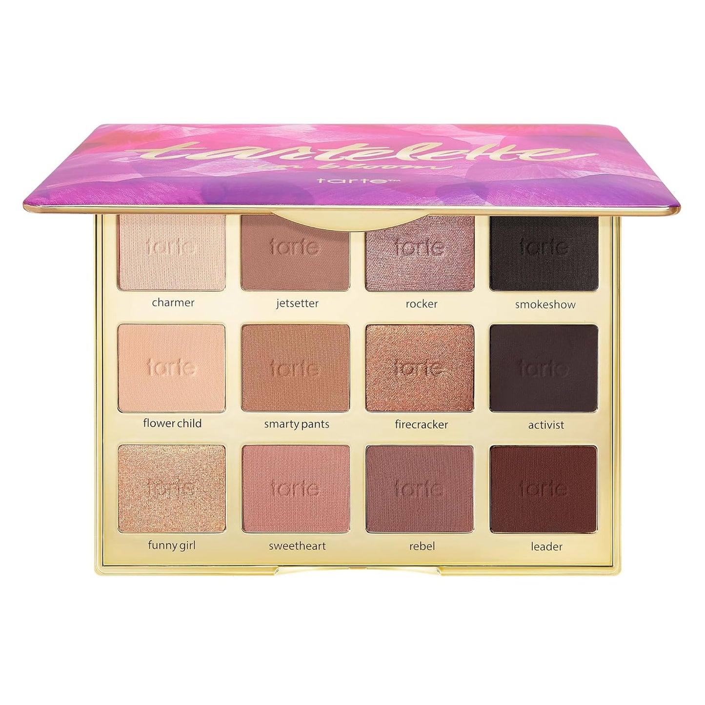 Tarte Tartelette In Bloom Palette - Full-Size Vegan Eyeshadow with Neutral Matte & Shimmer Finishes | Longwear Makeup