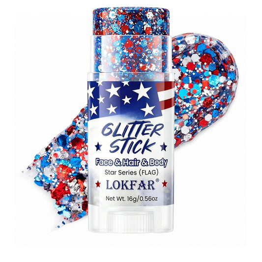 4th of July Glitter Stick Patriotic Hair Glitter Body Glitter face Glitter 4th of July Outfits for Women Fourth of July Outfit Women 4th of July Fourth of July Decorations，Red Blue and WhiteX1