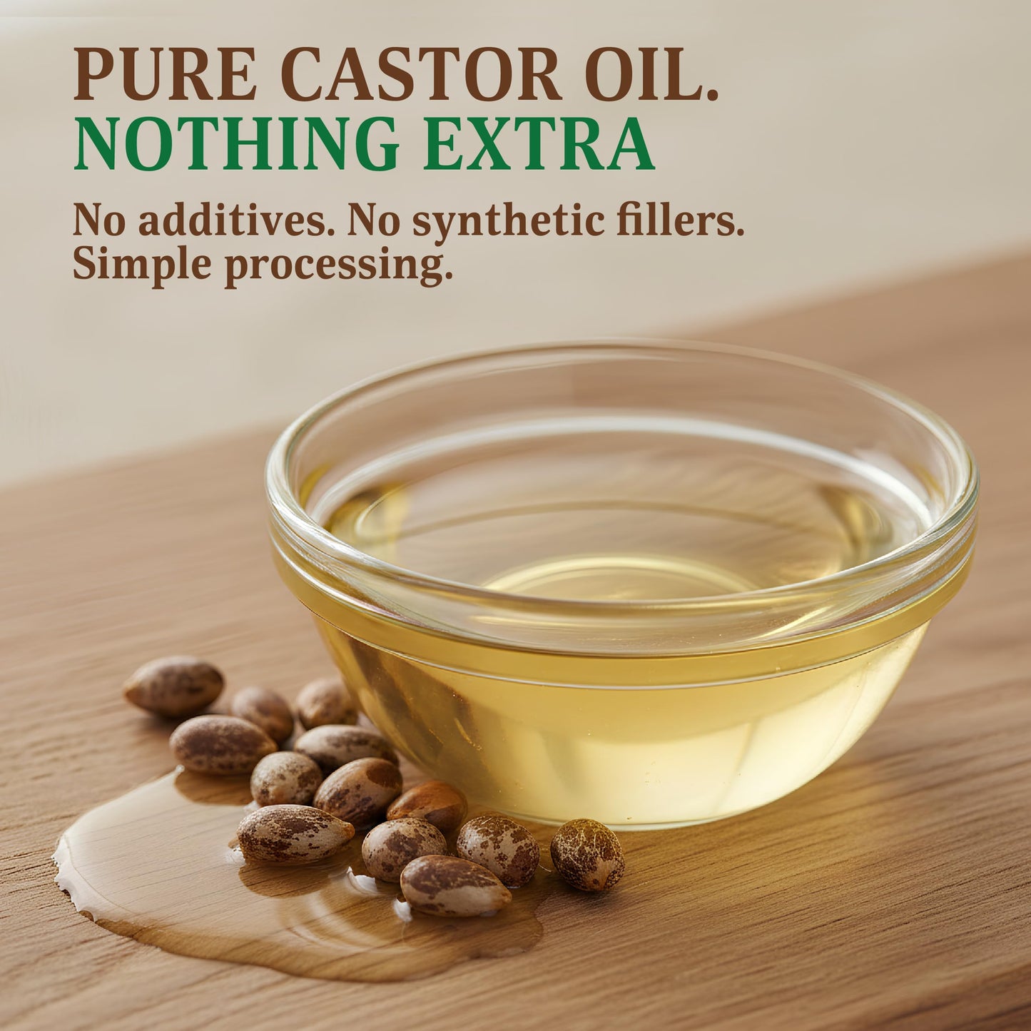 BELMAK Organic Castor Oil Cold Pressed Unrefined, USDA Certified & Hexane Free, 100% Pure Ricinus Communis Oil for Hair, Scalp, Brows and Lashes in Amber Glass Bottle (8 oz)