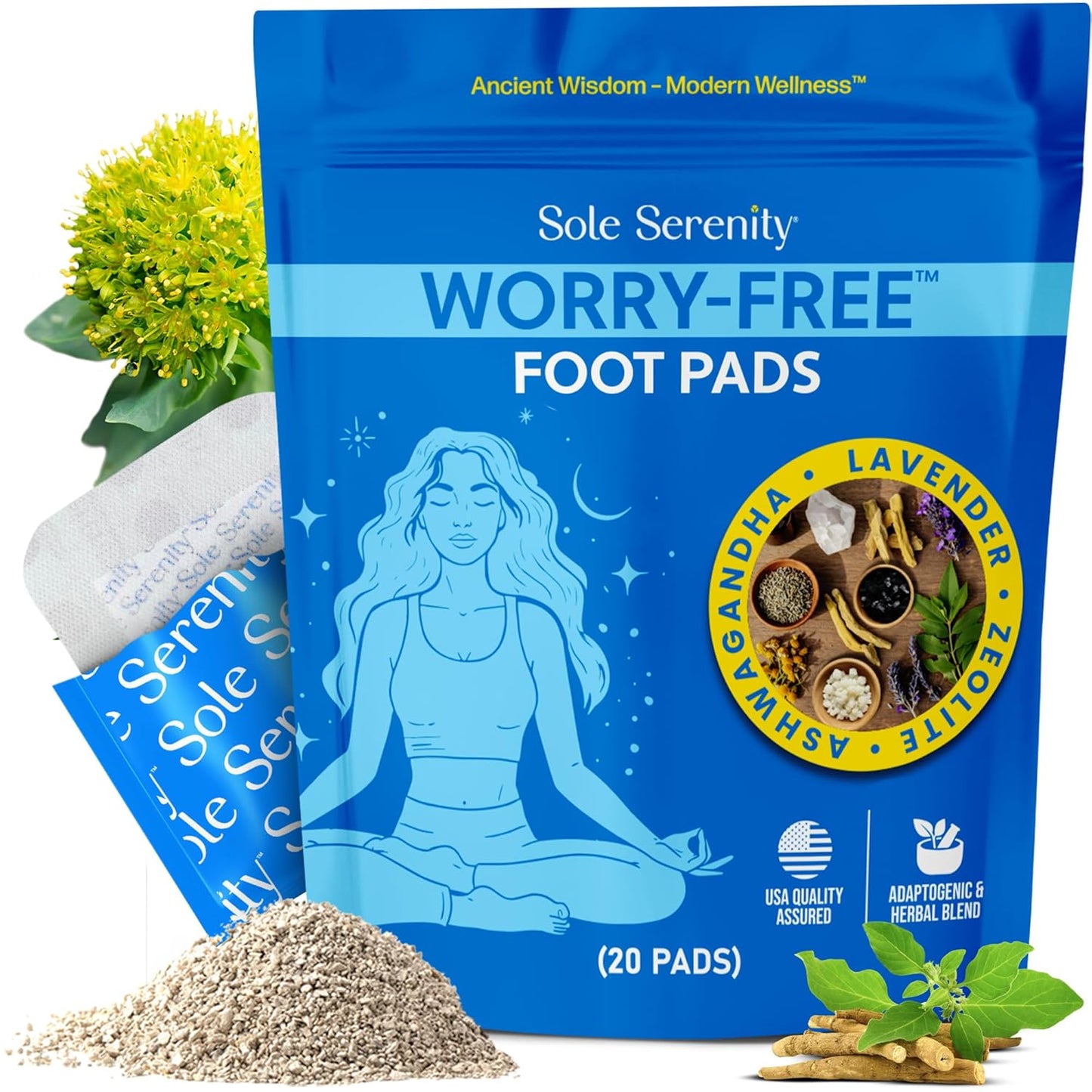 Good Night Foot Pads - Herbal Blend for Achy Feet Relief | No Prep Required