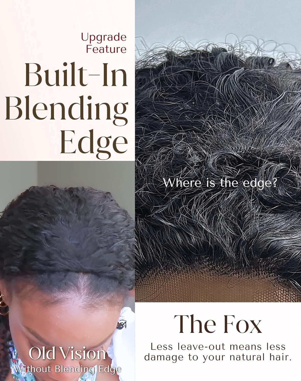 Kinky Curly Half Wig - 100% Remy Human Hair | Glueless 3-in-1 Flip Over Design, 16" Natural Color