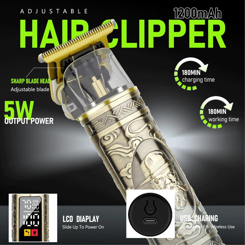 LQT Hair Clippers for Men 2 in 1 Beard and Mustache Trimmer for Men T Liners Trimmers Electric Cordless Nose and Ear Hair Trimmer Grooming Kit with Bag, to Son Husband Father Men's Gifts