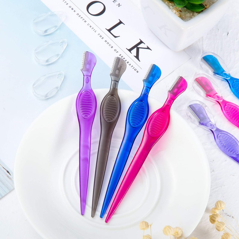 Mudder 28 Pcs Eyebrow Razor Knife Shaver Trimmer Shaver Multipurpose Exfoliating Tool Facial Hair Removal for Women Valentine Gift Giving