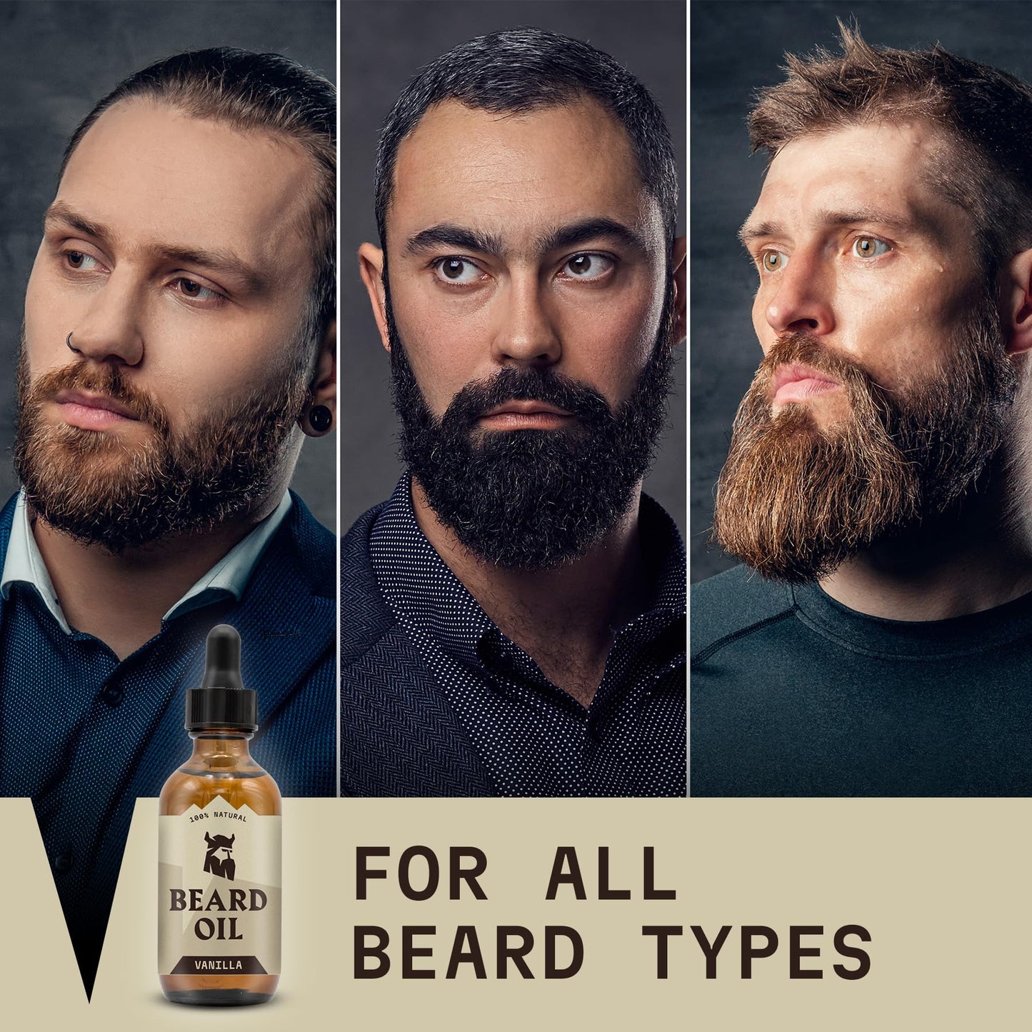 Striking Viking Vanilla Beard Oil for Men - Naturally Derived Conditioner with Argan & Jojoba Oils for Softening, Moisturizing and Growth (2 Oz)