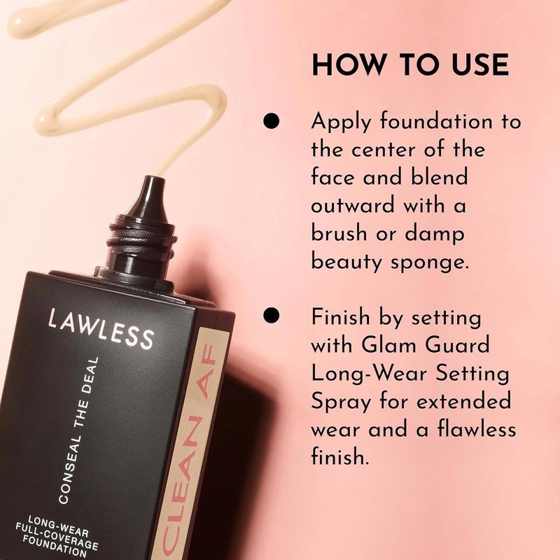 LAWLESS Conceal The Deal Foundation - Long-Wear Full-Coverage in Seashell