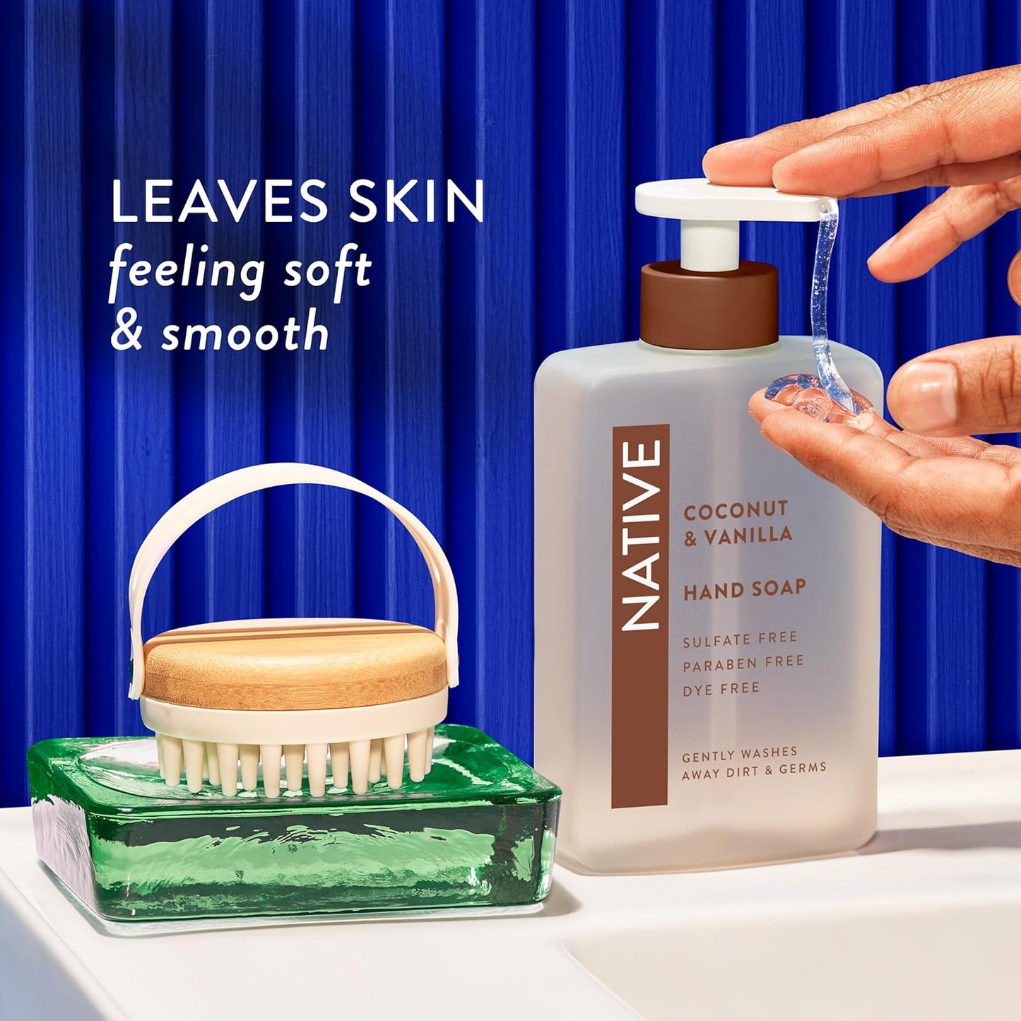 Native Liquid Hand Soap - Coconut & Vanilla Scent | Non-Drying Formula, Plant-Based Cleansers, 13 oz Bottle