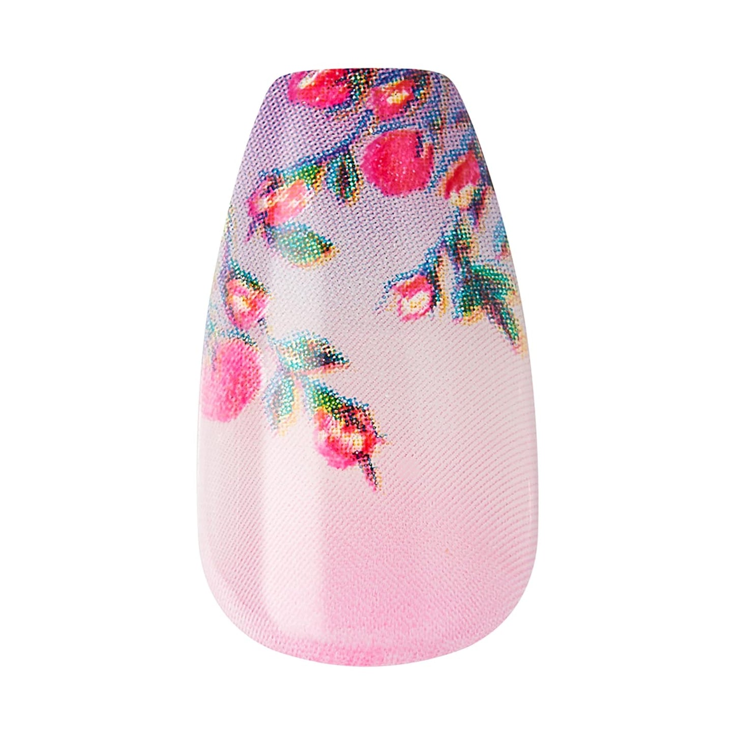 KISS Press-On Manicure - Lilac Crush Medium Coffin Purple Nails | Includes Prep Pad, Mini File & Cuticle Stick