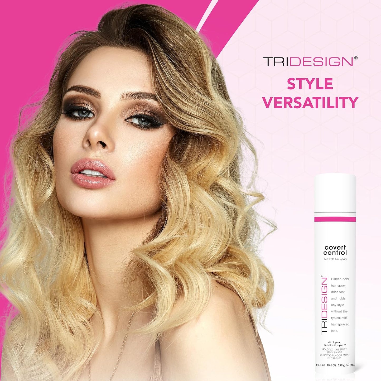 Covert Control Hairspray - Fast-Drying Strong Hold for Women & Men | 10.5 Oz