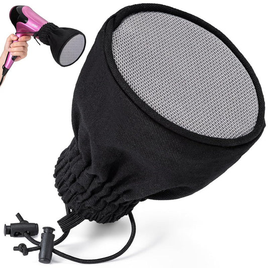 Hair Dryer Diffuser - Universal Double-Layer Nylon Attachment for Curly Hair | Foldable Travel Design with Elastic Band