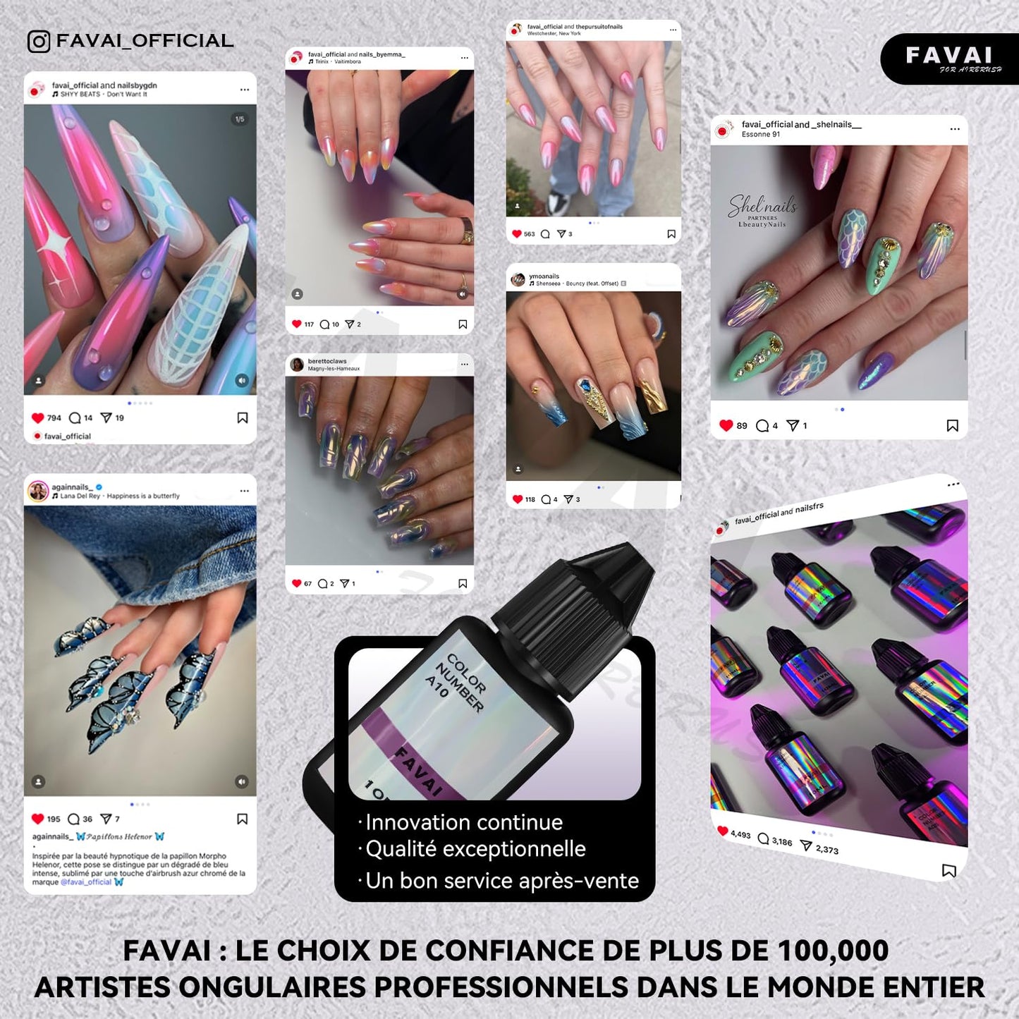 Iridescent Metallic Airbrush Gel Nail Polish - 12 HEMA Free Colors | Non-Acetone Shimmer Glitter for DIY Nail Art