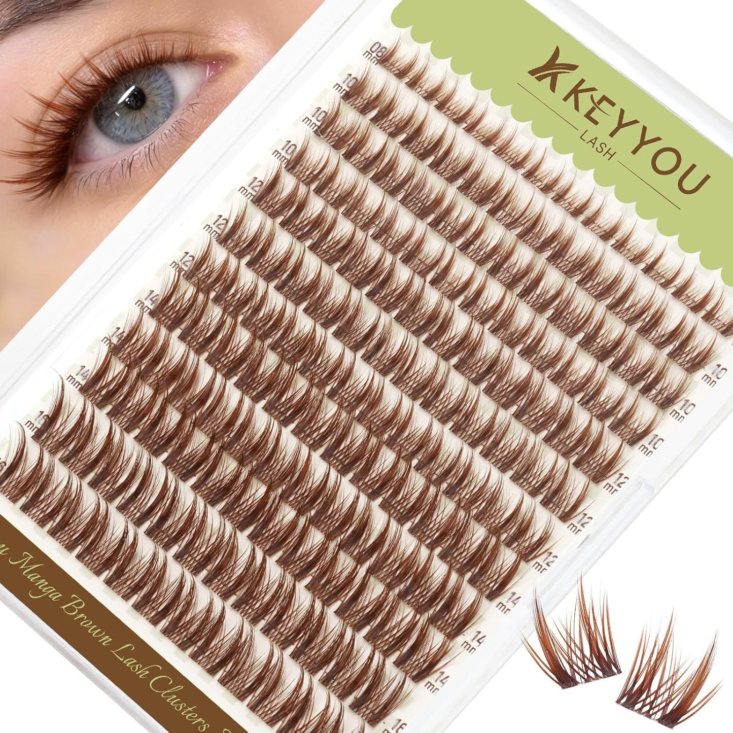 Flora Lash Clusters - D Curl 8mm Eyelash Extensions for Volume & Length