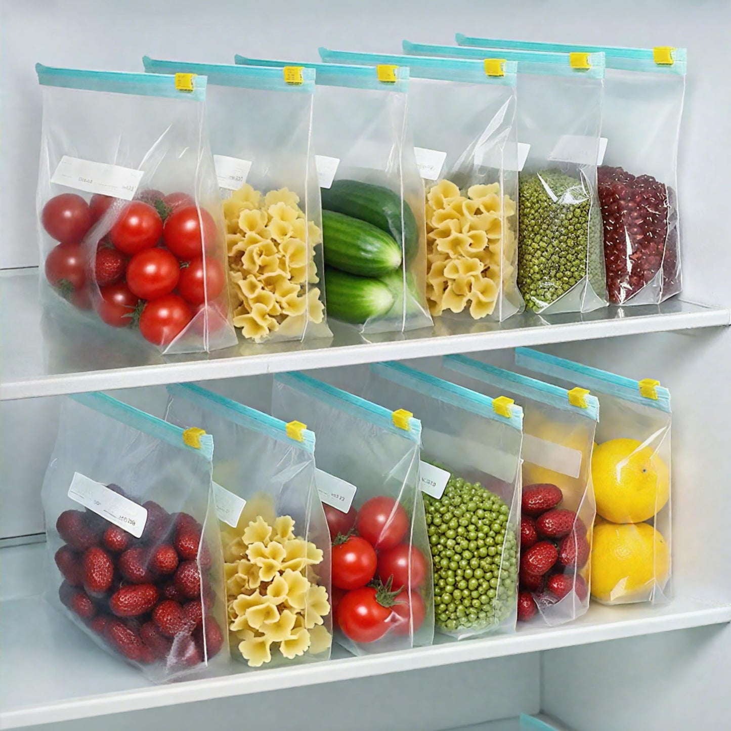 15 Pcs Medium Zipper Storage Bags, Organization Pouches for Home, Office, Travel & Craft Supplies
