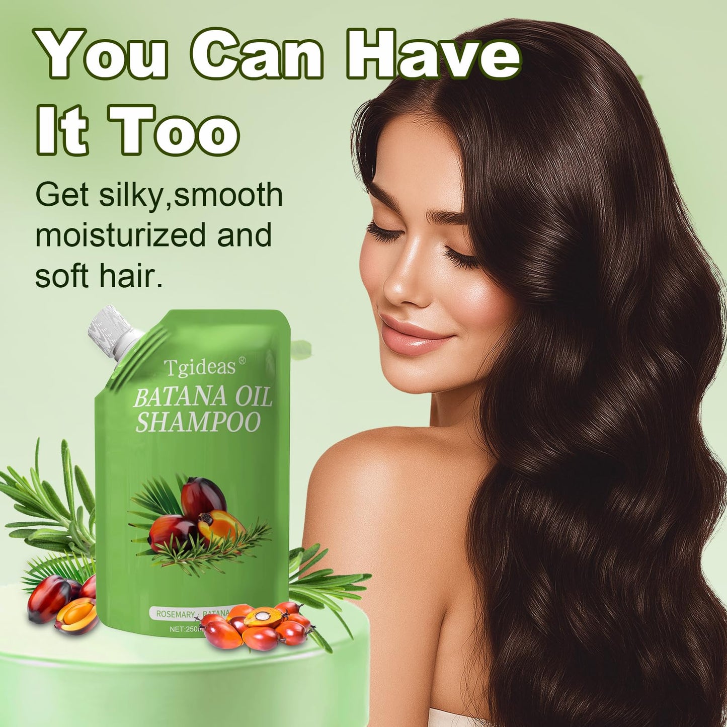 Tgideas Batana Oil Rosemary Shampoo for Hair Growth & Hair Loss, 1 Pack