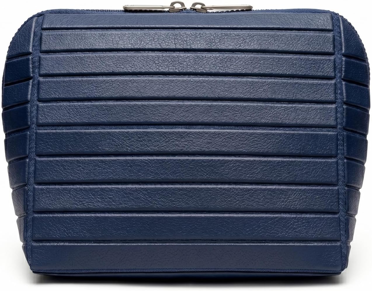 Large Capacity Makeup Bag - Water-Resistant PVC Toiletry Case with Brush Holder | Medium Apricot