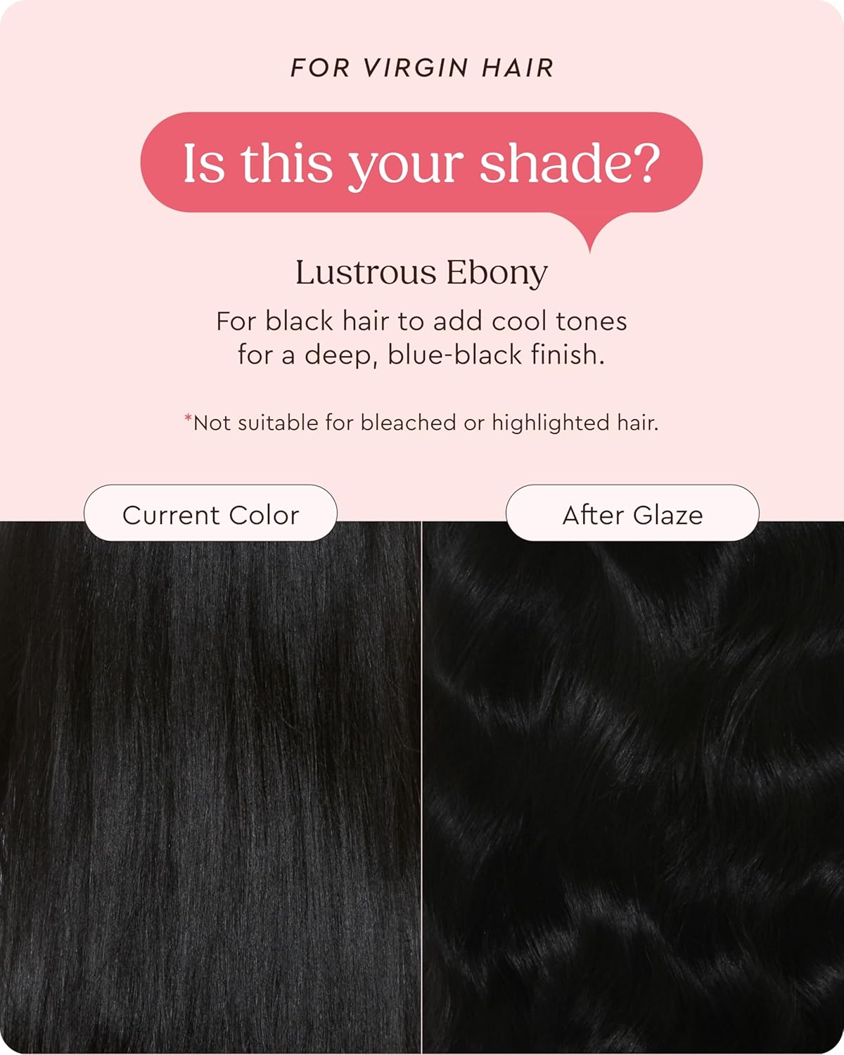Glaze Supergloss Color Conditioning Gloss - Hydrating Semi-Permanent Hair Color & Shine Boost - 6.4 fl oz | Lustrous Ebony - Blue Black
