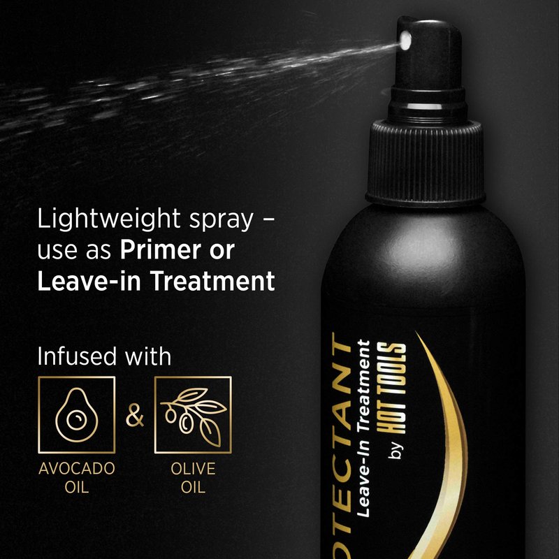 Hot Tools Hair Heat Protectant Leave-in Treatment Spray, 8 Ounce