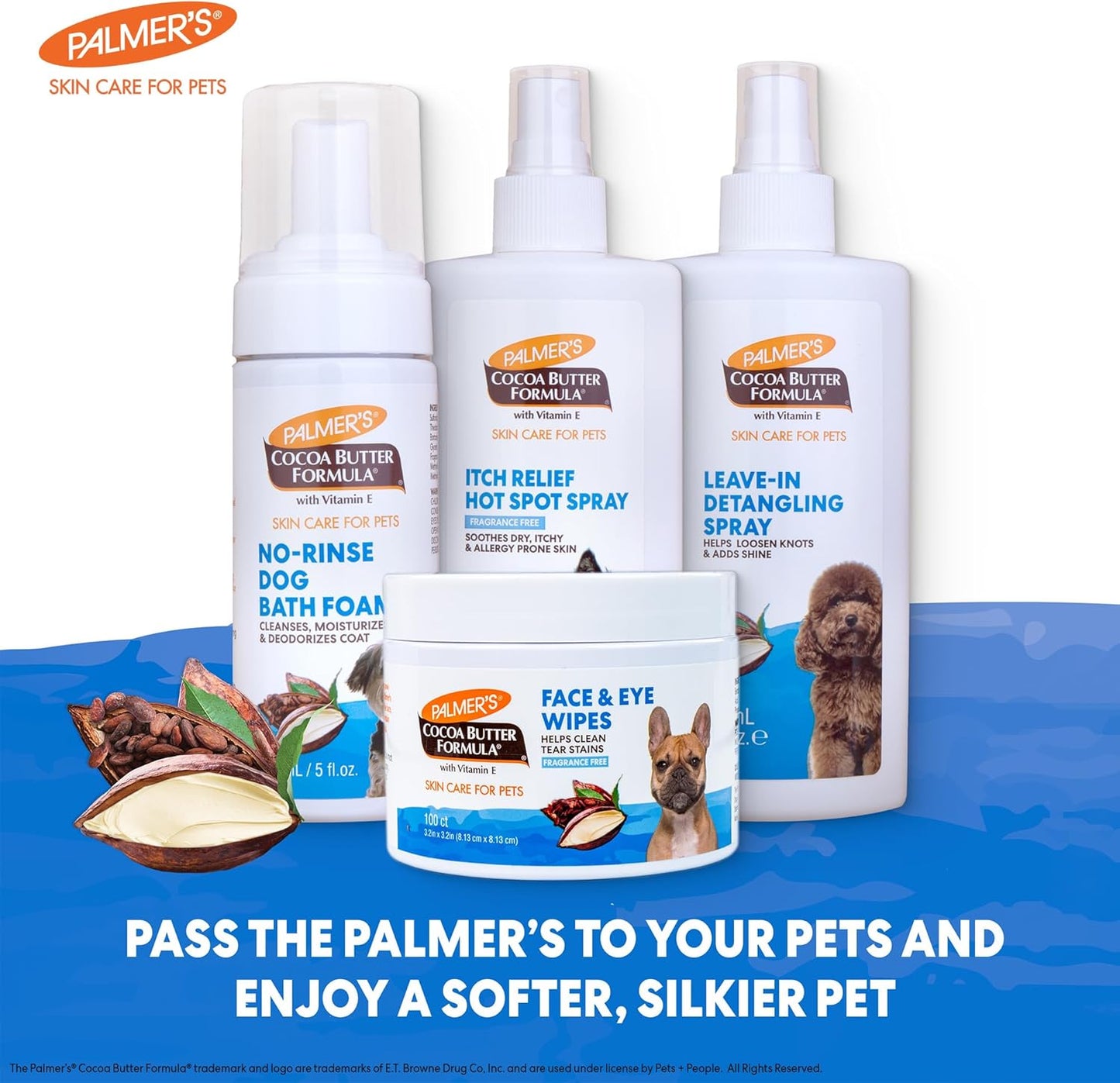 Palmer’s for Pets Detangling Leave-In Spray - Cocoa Butter Dog Conditioner with Vitamin E | 8 Fl Oz