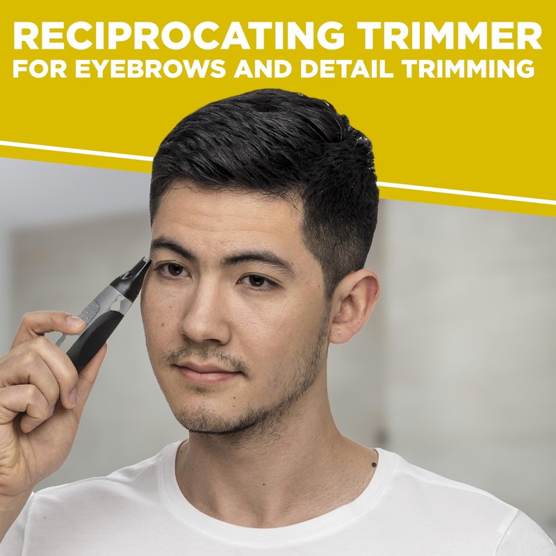 Wahl Lithium Battery Powered Lighted Ear, Nose, & Brow Trimmer – Painless Eyebrow & Facial Hair Detail Personal Trimmer – Model 5546-400