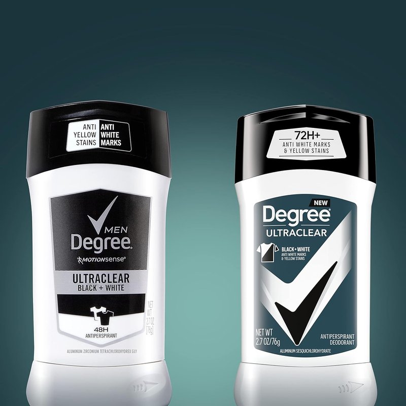 Degree Men Antiperspirant Deodorant - UltraClear Black+White | 72-Hour Sweat & Odor Protection, 2.7 oz (2 Count)