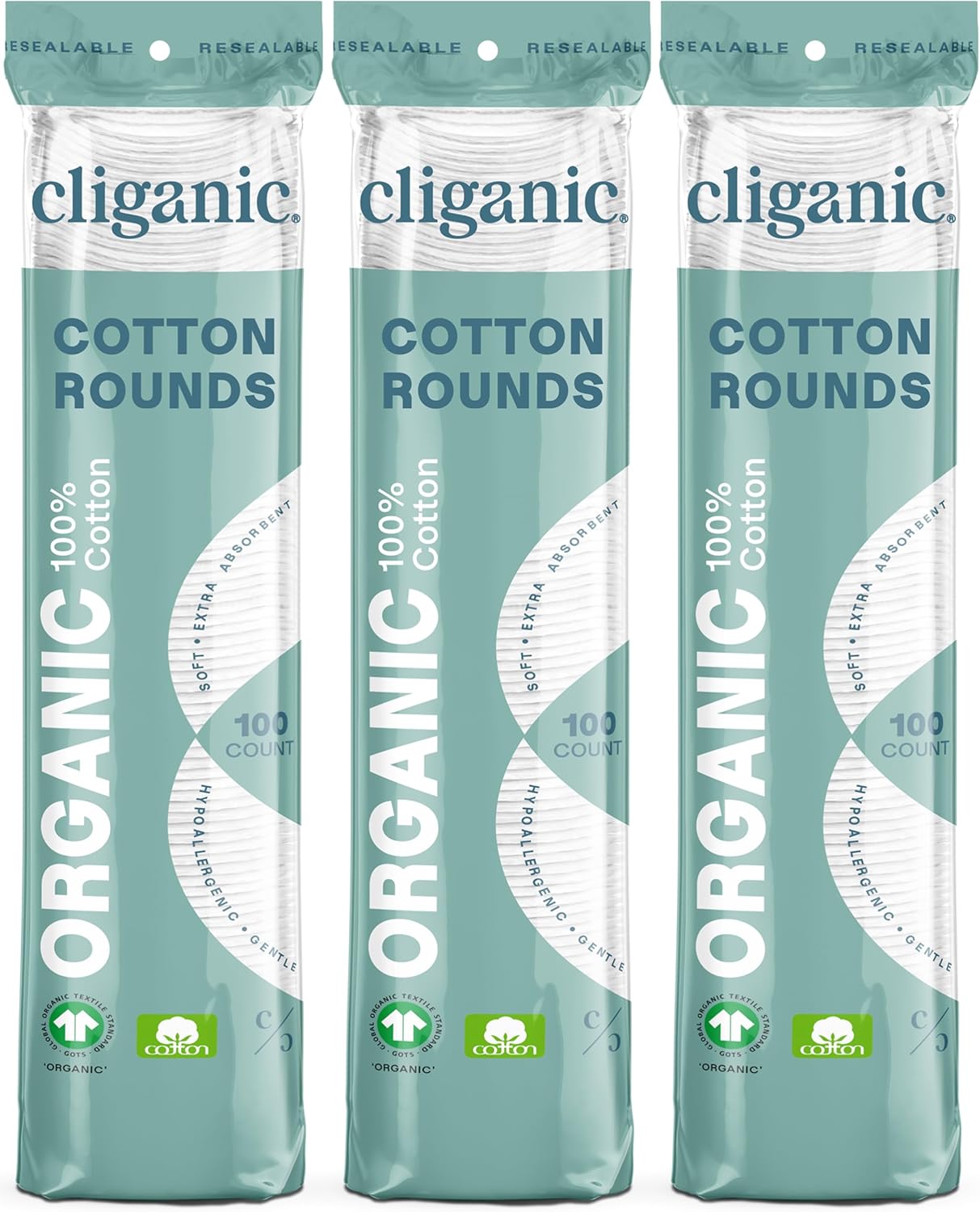 Organic Cotton Makeup Remover Pads - Hypoallergenic & Lint-Free | 500 Count, 100% Pure Cotton