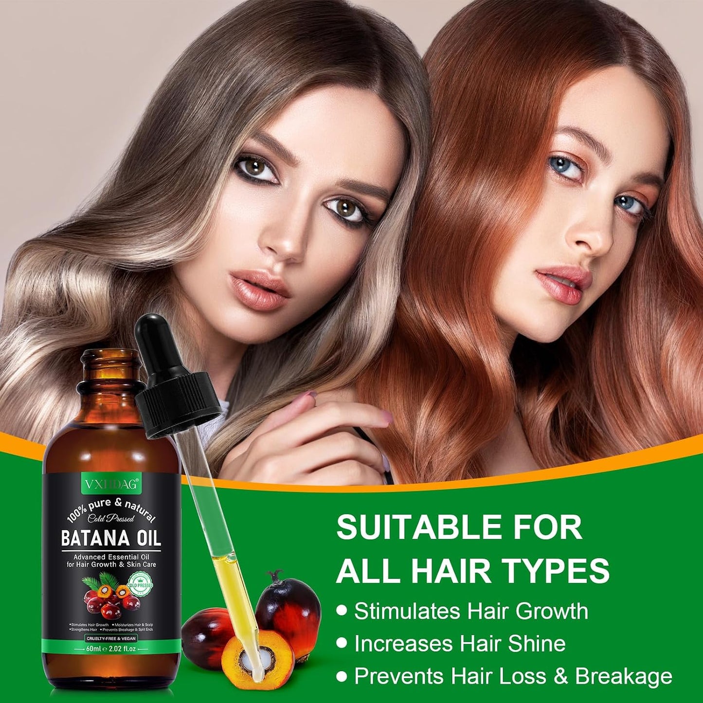 Batana Oil for Hair Growth - 100% Pure Natural Oil | Nourishes & Strengthens All Hair Types - 4.04 fl oz