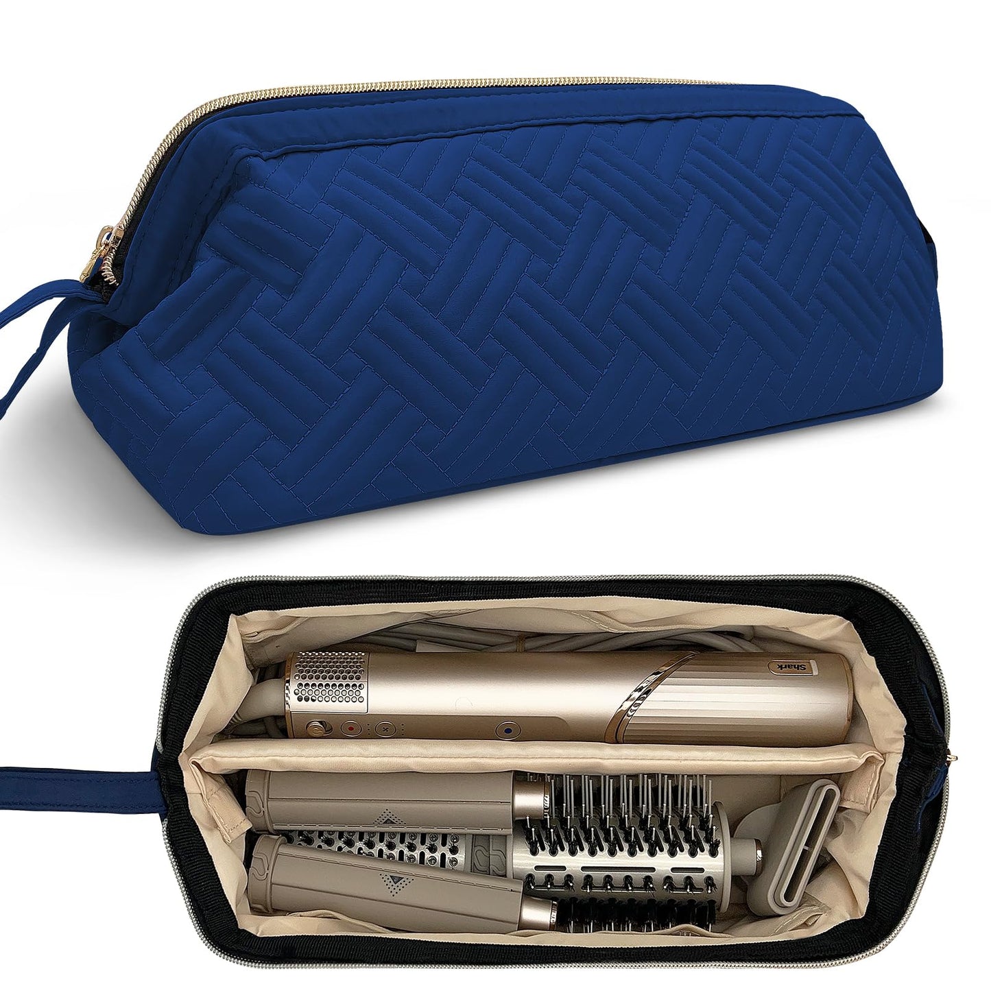 Chelvvg Hair Tools Travel Bag for Shark Flexstyle | Portable Carrying Case for Dyson Airwrap Hair Dryer Brush Revlon Hair Tools | Waterproof Dustproof Shockproof Flat Curling Iron Travel Organizer