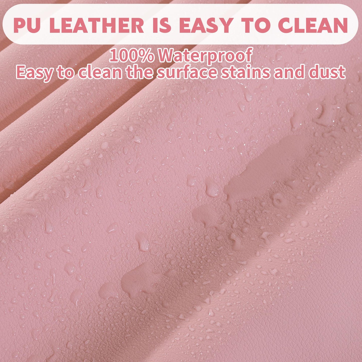BALAPET Lash Bed Sheets Non-Sticky Sugaring and Waxing Pad Wipeable and Waterproof PU Leather Massage Table Cover Suitable for Grafting Eyelash Beds Massage Tables,SPA,Beauty(Pink)