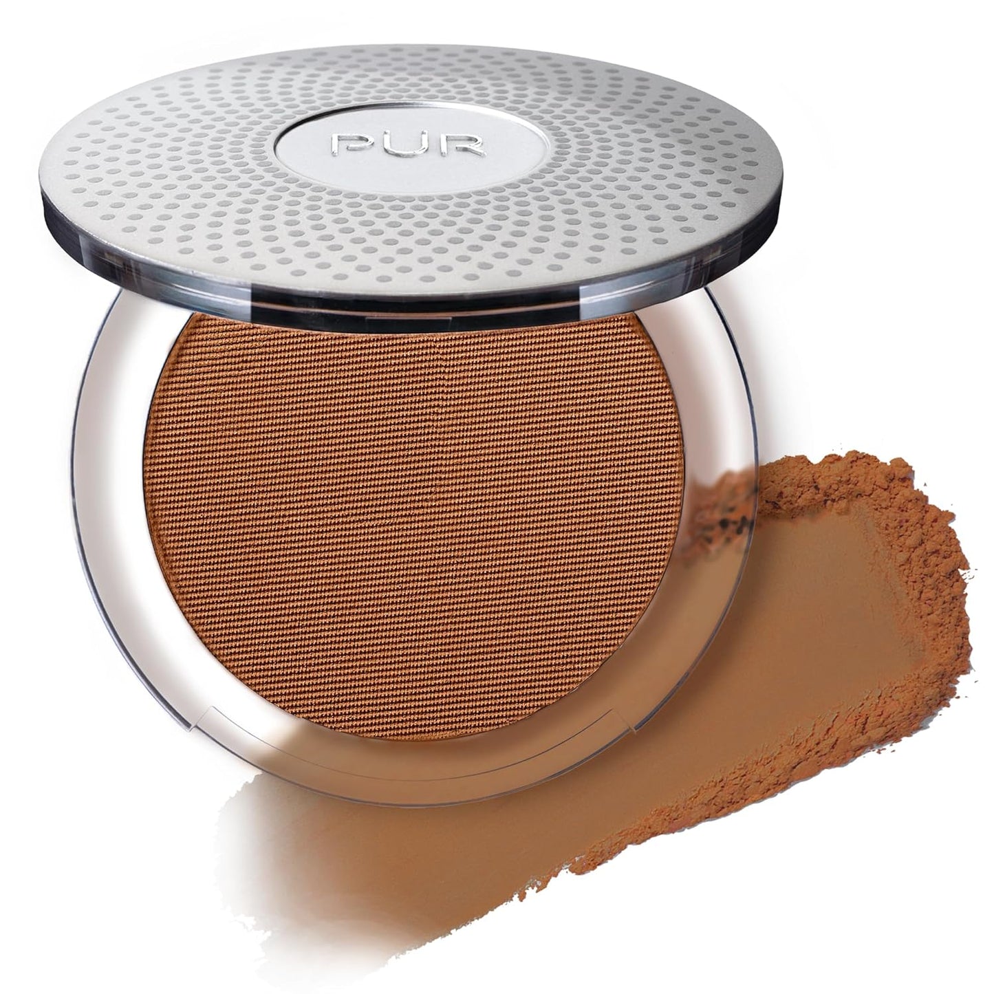 PÜR MINERALS 4-in-1 Pressed Mineral Makeup Powder Foundation with SPF 15 | Buildable Medium to Full Coverage Compact