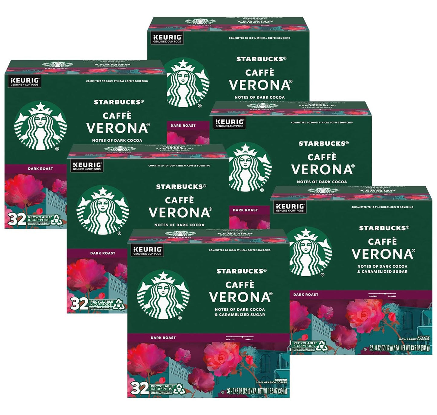 Starbucks K-Cup Coffee Pods - Dark Roast French Roast for Hot or Iced Coffee | 96 Count